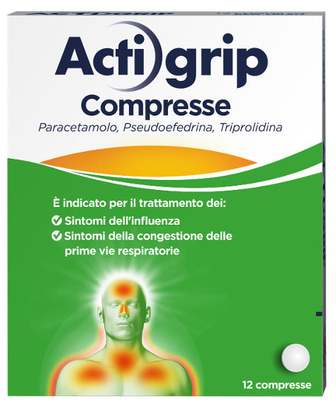 ACTIGRIP*12CPR 2,5+60+500MG