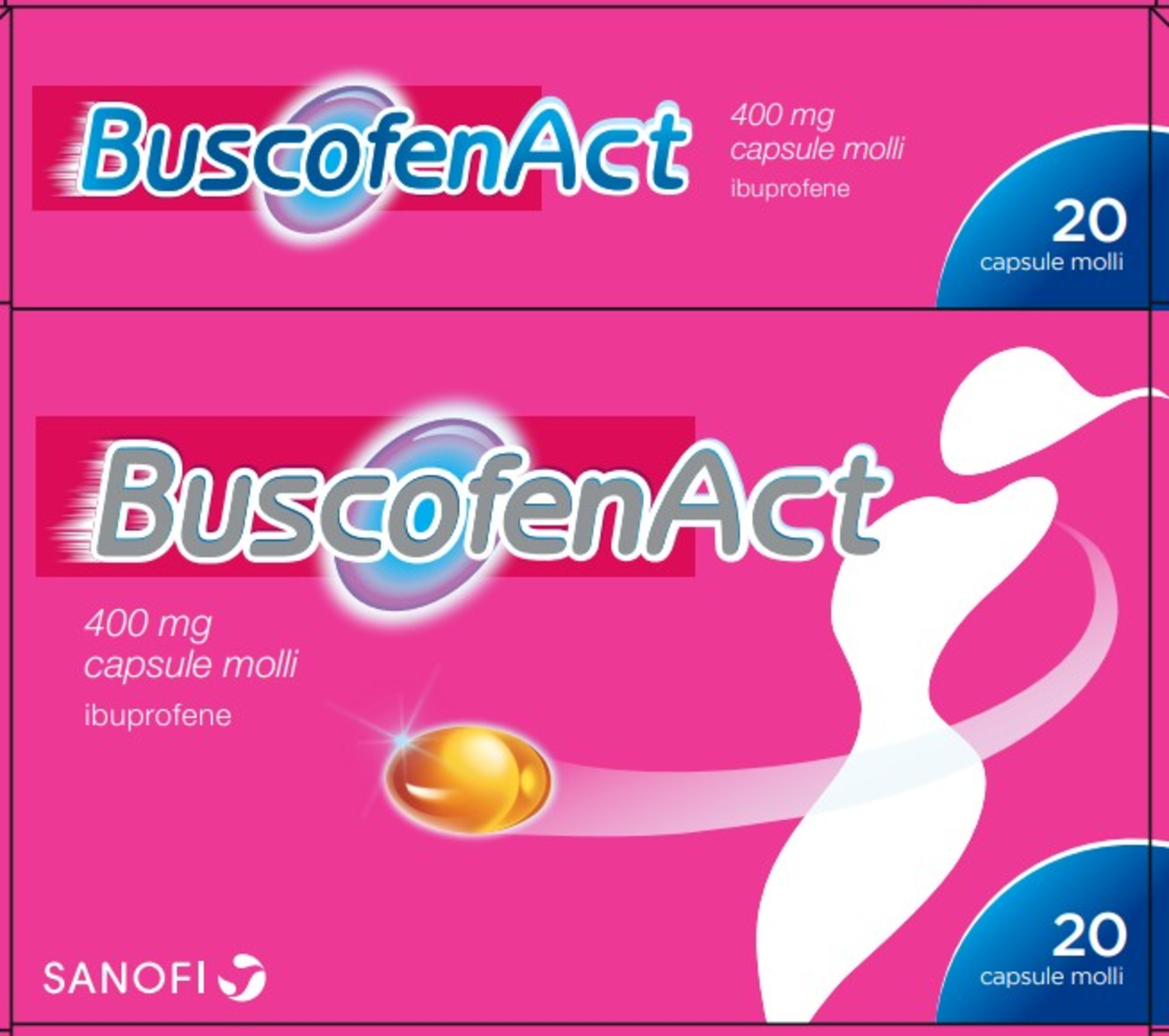 BUSCOFENACT*20CPS MOLLI 400MG