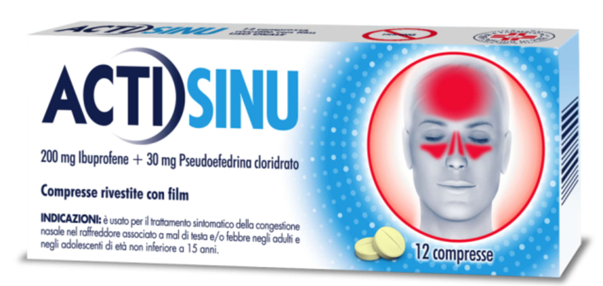 ACTISINU*12CPR 200MG+30MG