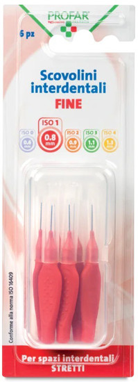 PROFAR SCOVOLINI ROSSO 0,8 6PZ