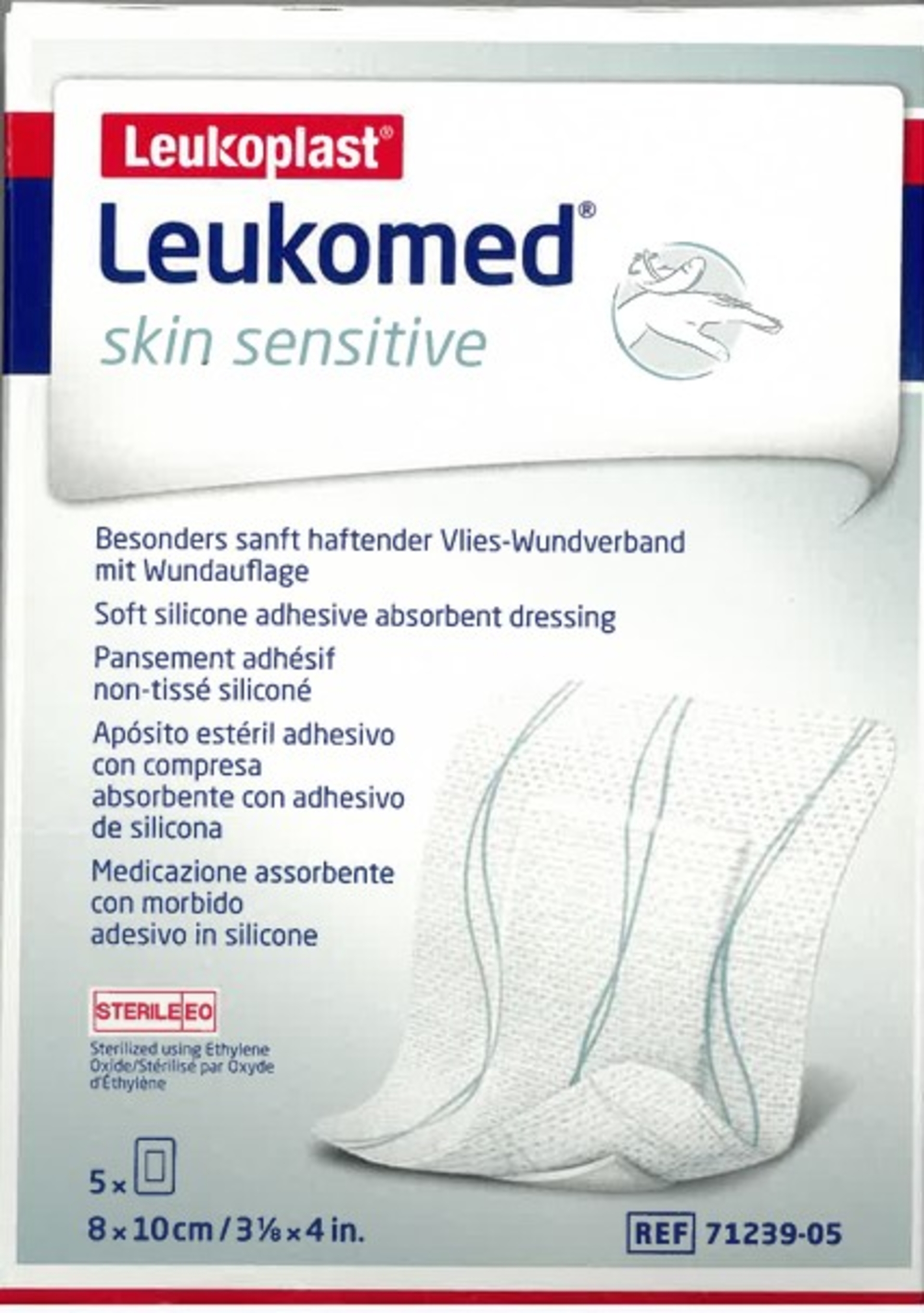 LEUKOMED SKIN SENS STER 8X10