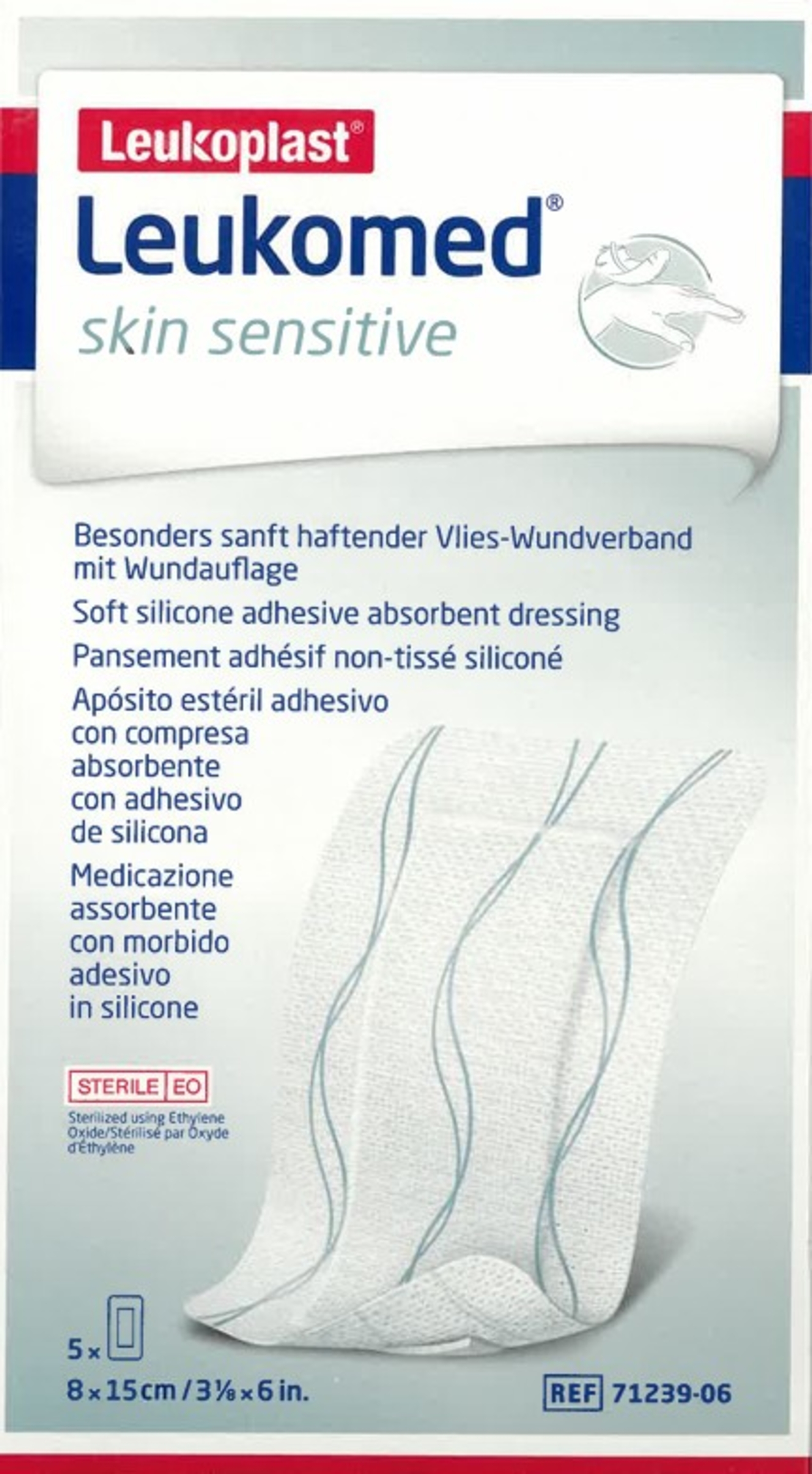 LEUKOMED SKIN SENS STER 8X15