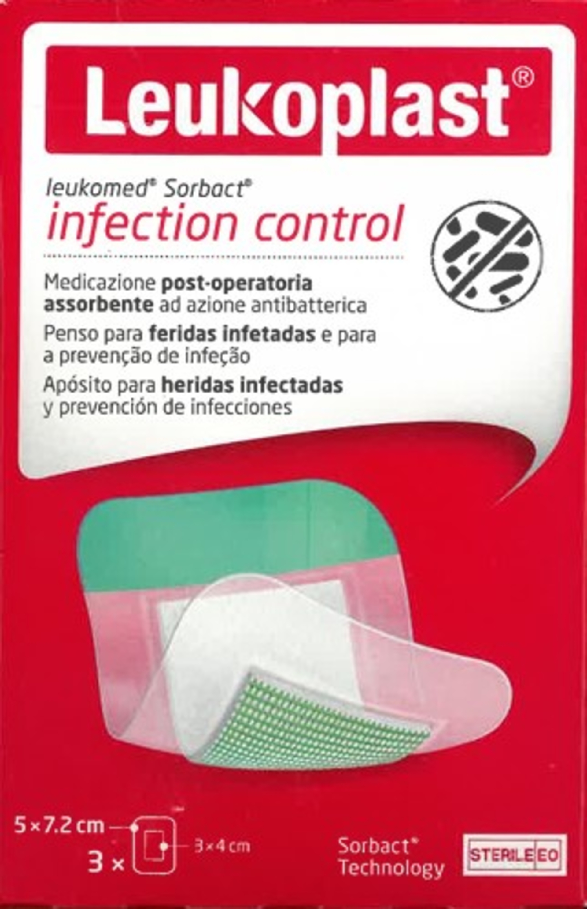 LEUKOMED SORBACT 5X7,2CM