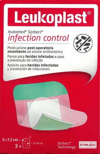 LEUKOMED SORBACT 5X7,2CM