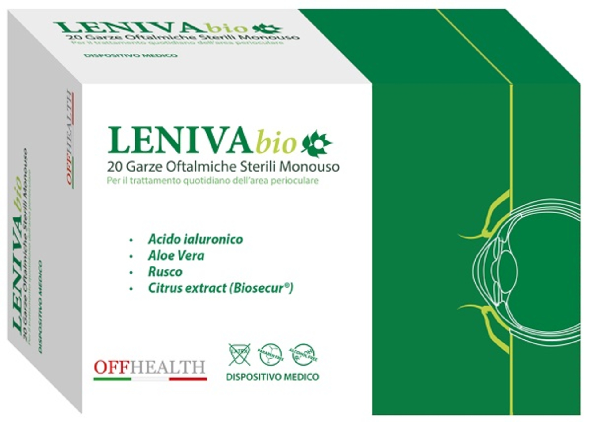 LENIVA BIOSECUR GARZE OFT 20PZ