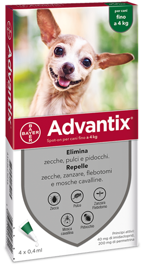 ADVANTIX SPOT ON*4PIP 0-4KG
